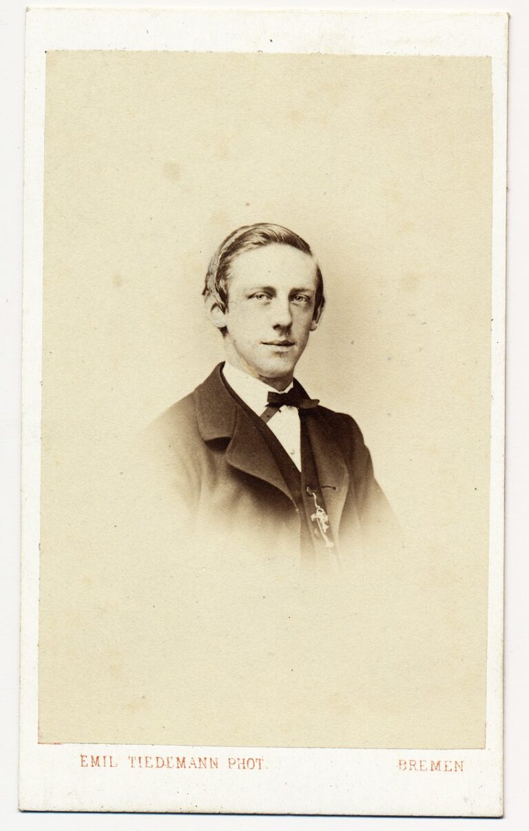 Foto van Jonkheer Samuel Johannes Westervelt van Sandberg (Bremen), Emil Tiedemann, Photograph, Richtweg No.12, Bremen