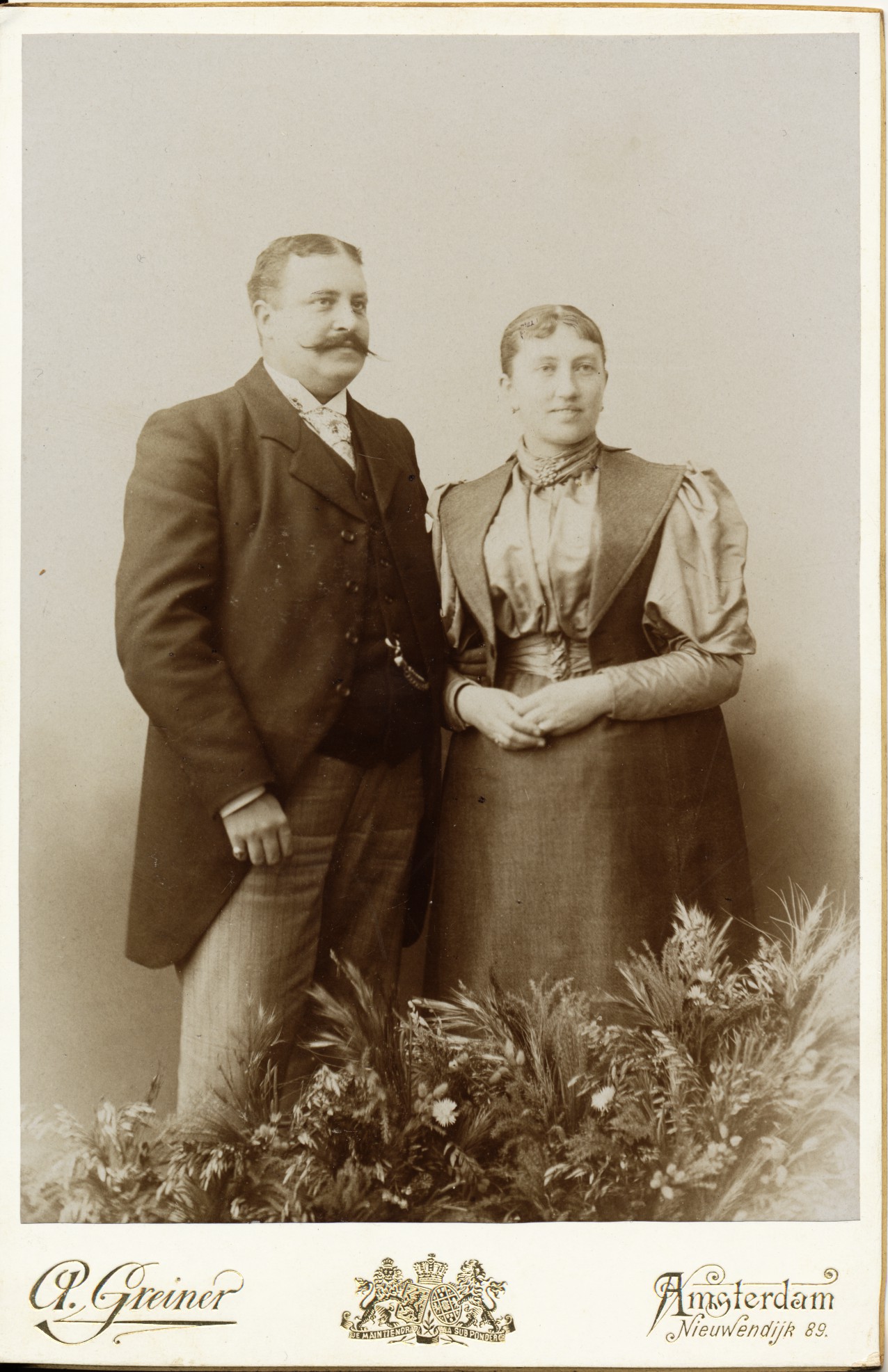 A. Greiner: echtpaar, Amsterdam ca. 1895