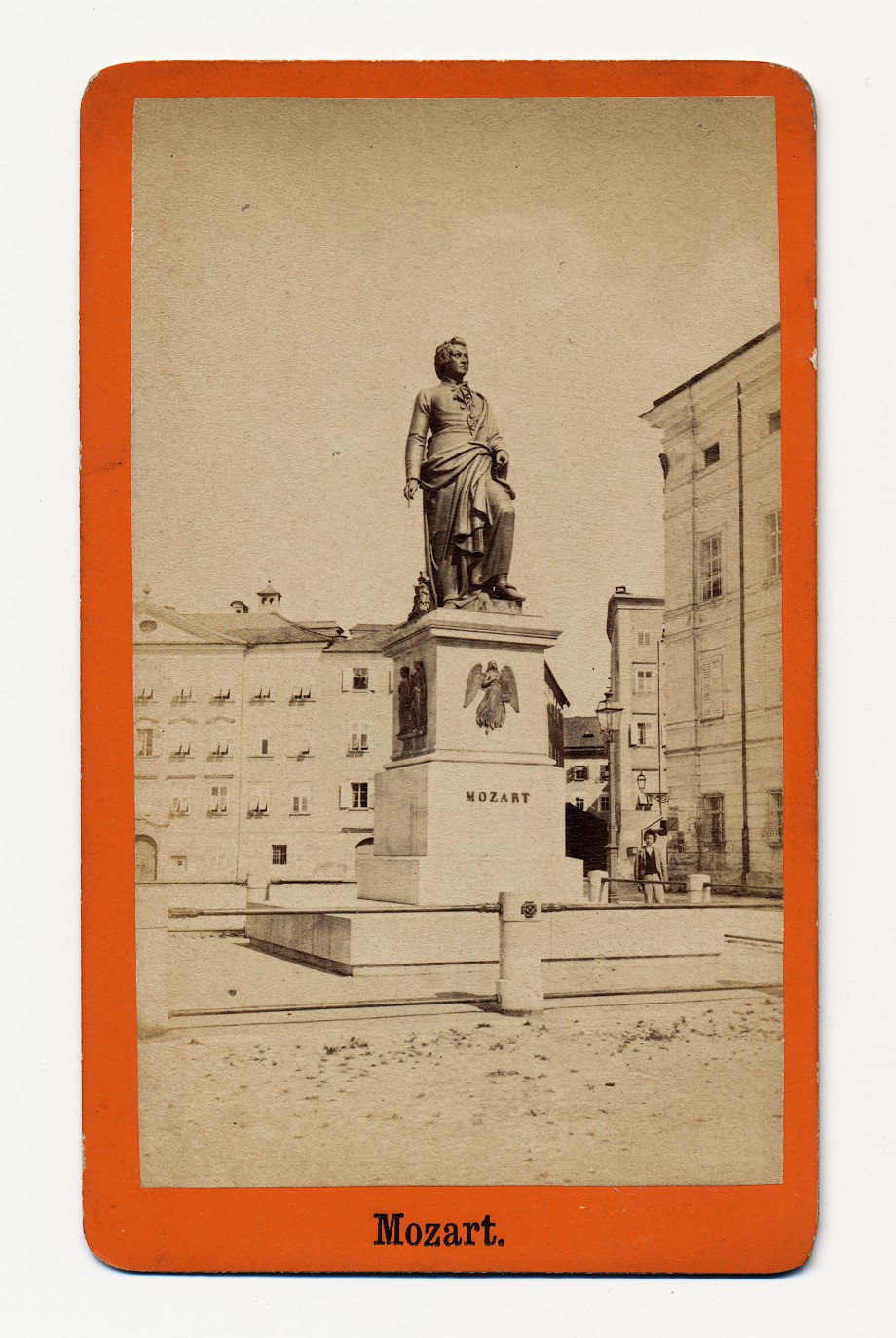 Onbekend: Mozartstandbeeld Salzburg, ca. 1873
