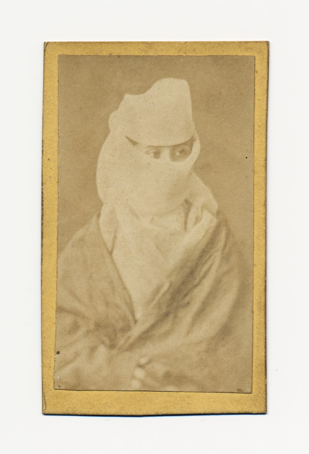 Onbekend: gesluierd persoon, ca. 1873
