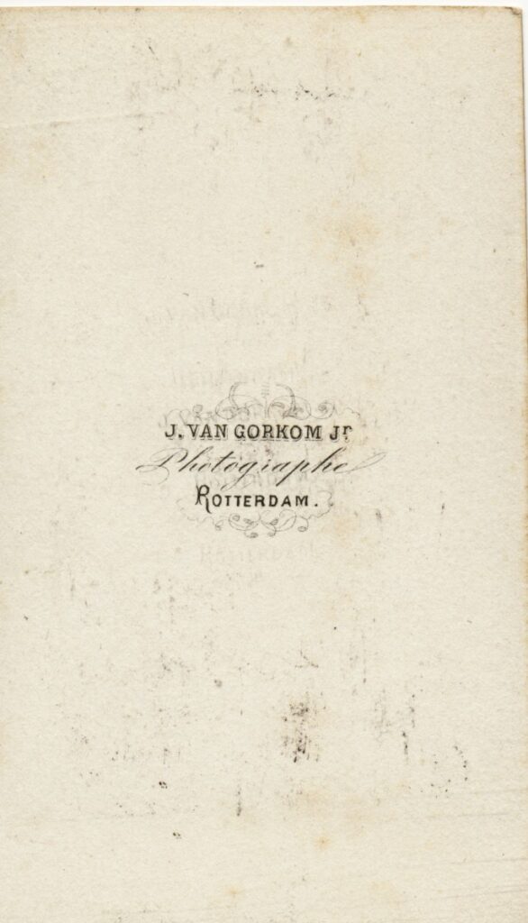 Bekijk de foto's 2 van J. van Gorkom Jr.: Dionijs Burger en Anna van Rijckevorsel, Rotterdam ca. 1874