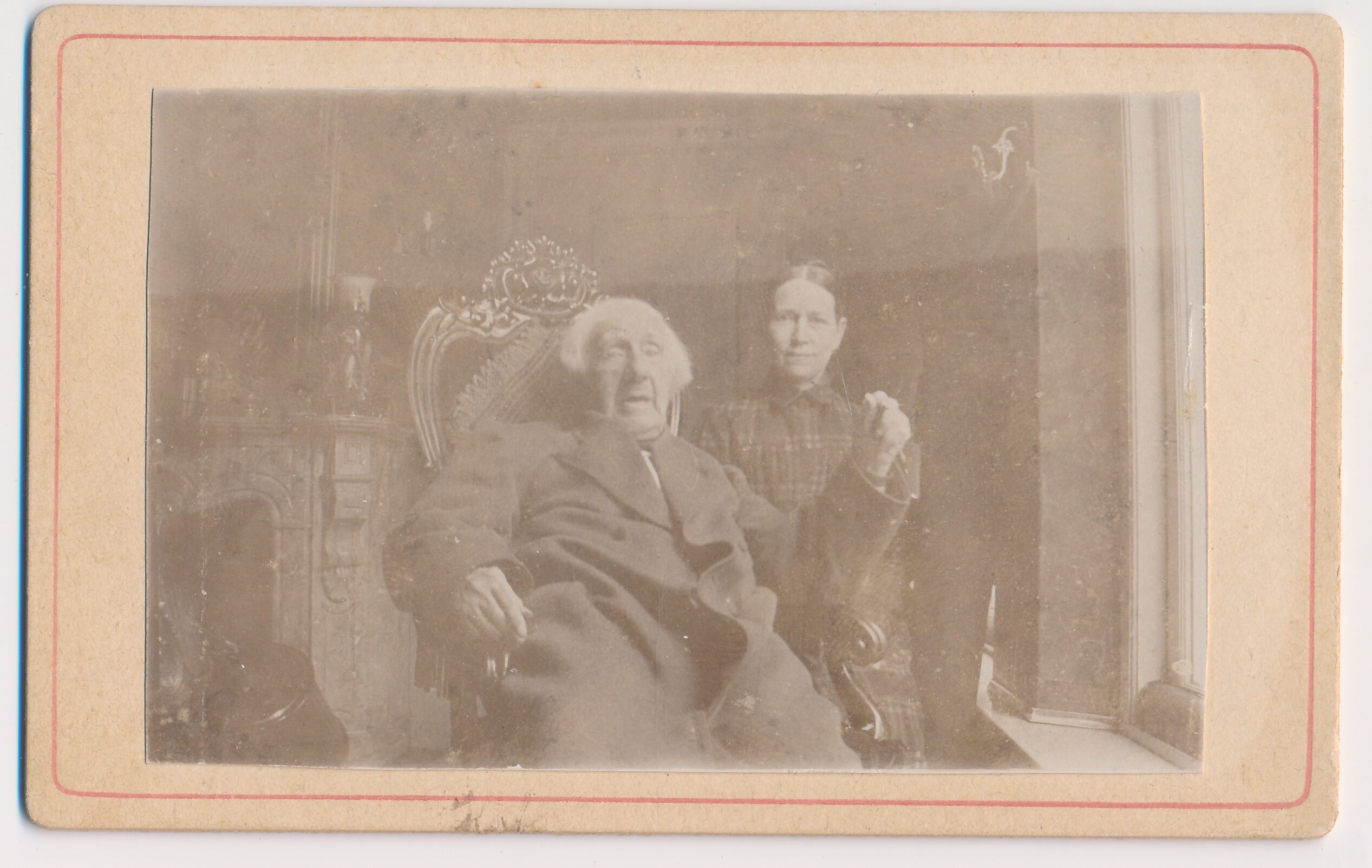 Onbekend: oudere man met bediende, ca. 1890