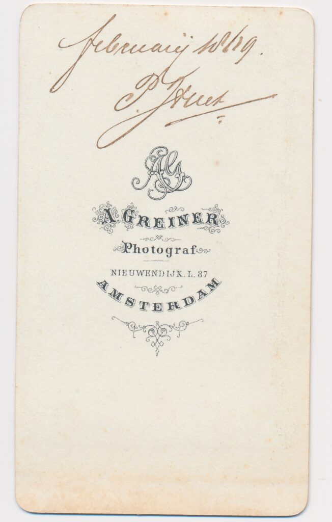 Bekijk de foto's 2 van A. Greiner: C.J. Sluet, Amsterdam 1879