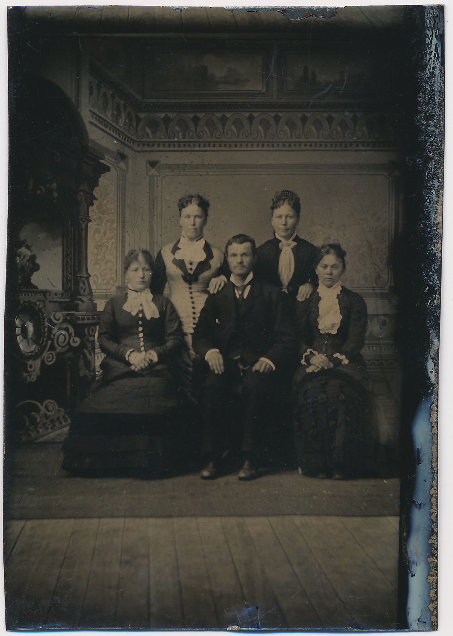 Onbekend: gezelschap van vijf, Nederland ca. 1875