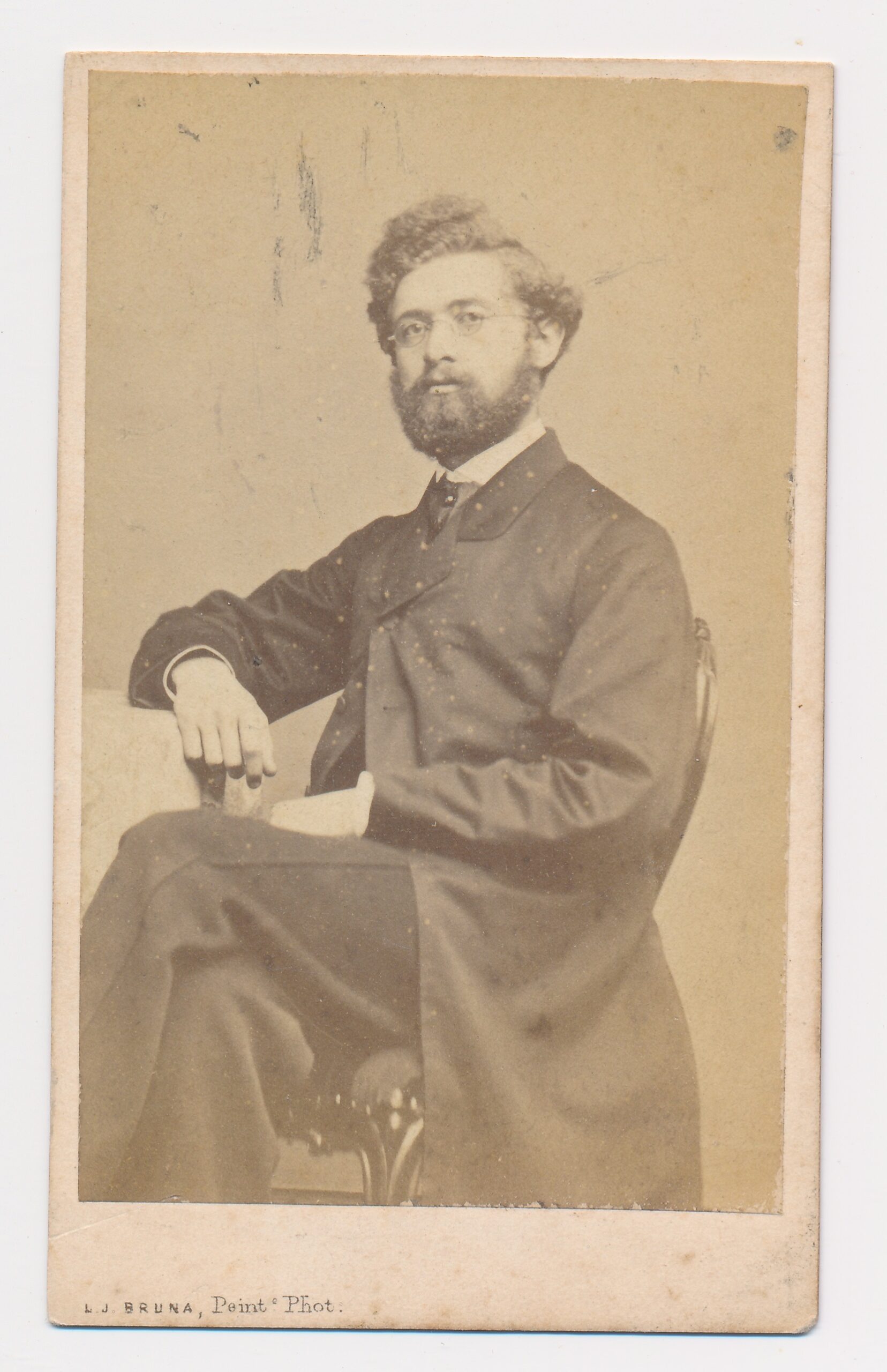 L.J. Bruna: onbekende man met bril, Enschede ca. 1875