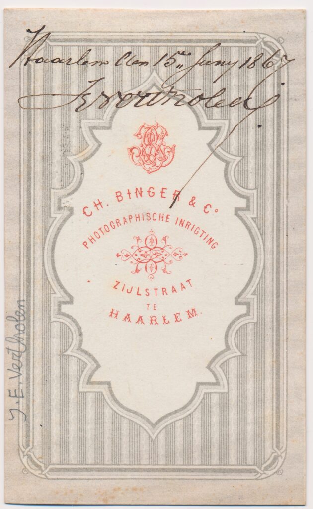 Bekijk de foto's 2 van Ch. Binger & Co: Jean Etienne Vertholen, Haarlem ca. 1867