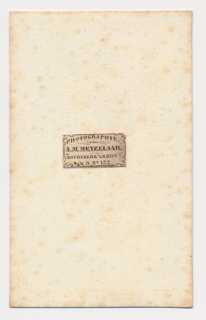 Bekijk de foto's 2 van A.M. Metzelaar: onbekende man, Koudekerk aan den Rijn ca. 1870