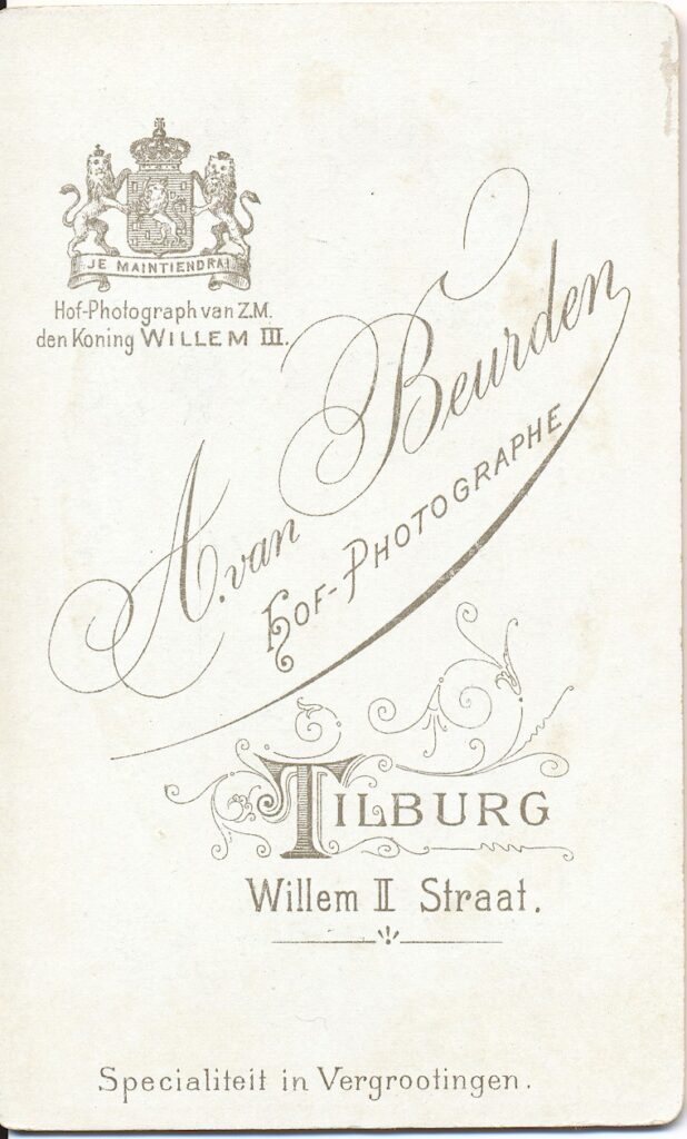 Bekijk de foto's 2 van A. van Beurden: Antonius Johannes Franciscus Mutsaers, Tilburg ca. 1900