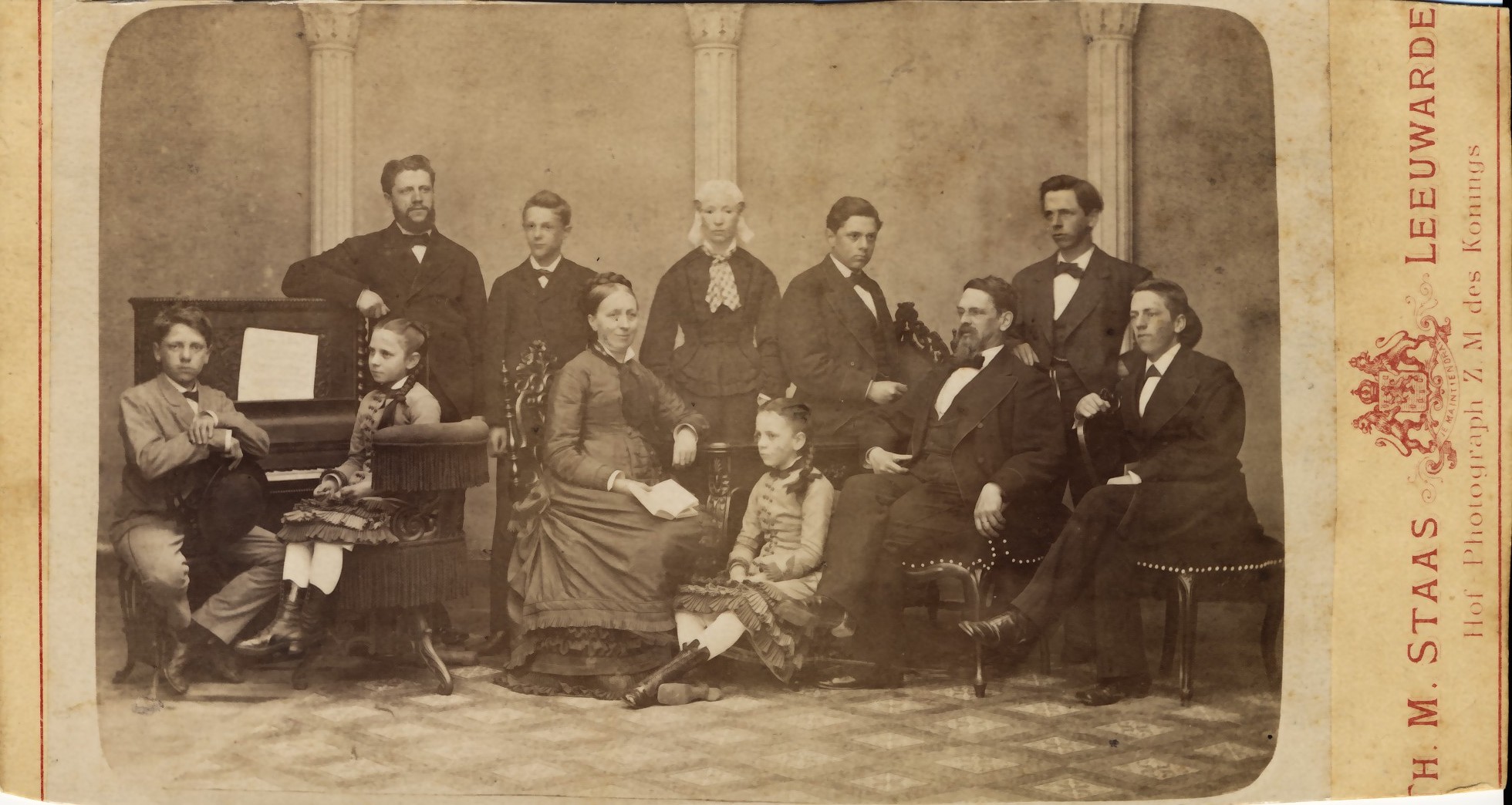 Th. M. Staas: familie Burger, Leeuwarden ca. 1890